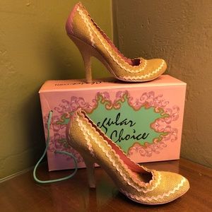 Irregular Choice Hessian Heels